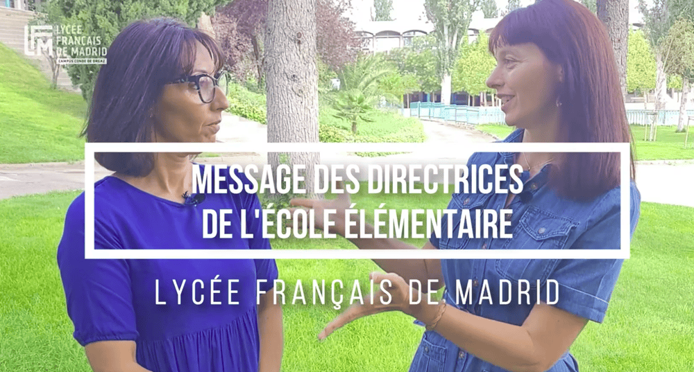Message de rentrée des directrices de l’école élémentaire de Conde de Orgaz