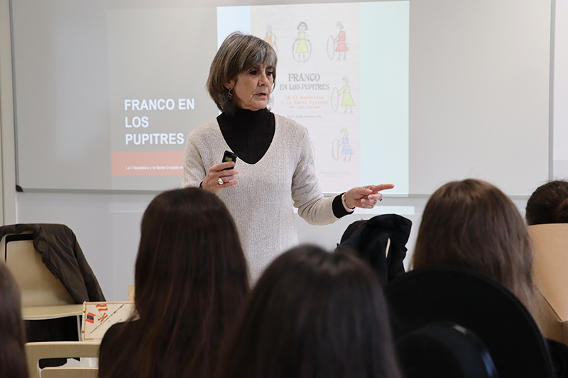 L’endoctrinement franquiste passé à la loupe avec l’écrivaine María Jesús Martín-Díaz